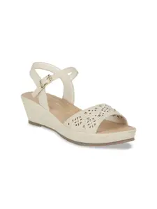Bata comfit Women White Embellished Sandals