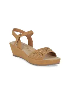 Bata Women Tan Solid Sandals
