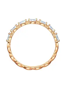 SWAROVSKI Rose Gold-Plated White Marquise Crystal-Studded Finger Ring