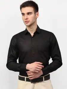 JAINISH Men Black Solid Regular Fit Formal Shirt