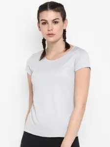 ScoldMe Women Grey Slim Fit T-shirt