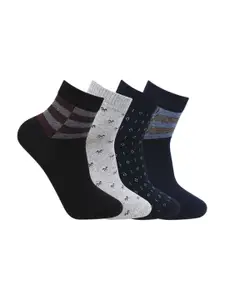 Bonjour Men Pack Of 4 Assorted Above Ankle-Length Socks