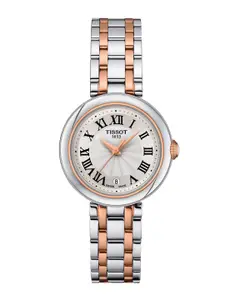 TISSOT Women White & Rose Gold Analogue Watch T1260102201301