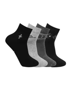 Bonjour Men Pack Of 4 Assorted Ankle-Length Socks