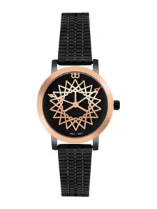 GIO COLLECTION Women Black Printed Dial & Black Straps Analogue Watch G3020-11