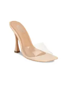 Truffle Collection Women Nude-Coloured Solid Sandals