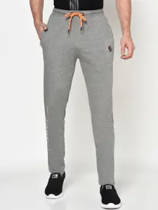 Octave Men Grey Solid Cotton Track Pants