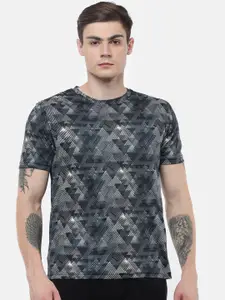 Wildcraft Men Black Printed Extended Sleeves T-shirt