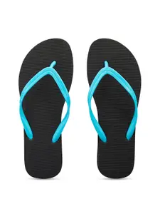 OLAIAN By Decathlon Women Black & Blue Flip Flop