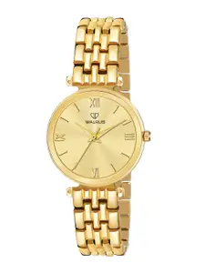 Walrus Women Gold-Toned Brass Dial & Gold Toned Stainless Steel Analogue Watch 060606
