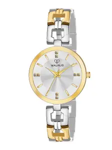 Walrus Women Silver-Toned Brass Dial Analogue Watch WWTW-ELITE-XIX-070706