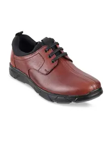 Metro Men Brown Leather Derbys