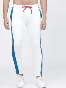 The Indian Garage Co Men White Solid Slim-Fit Track Pants
