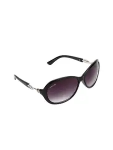 Creature Women Purple Lens & Black Shield Sunglasses with UV Protected Lens
