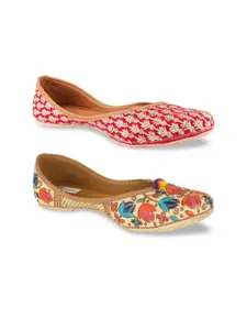 DESI COLOUR Women Set Of 2 Mojaris