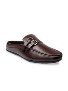 bacca bucci Men Brown Solid Driving Shoes