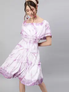 STREET 9 Women Lavender Tie and Dye Dress