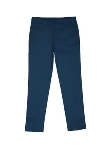 Allen Solly Junior Boys Blue Printed Cotton Regular Trousers