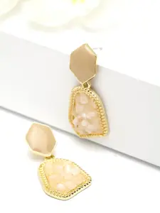 AVANT-GARDE PARIS Women lusturous stones Gold Contemporary Drop Earrings