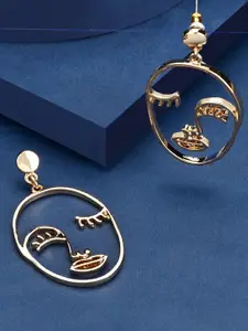 Accessorize London Gold-Plated Contemporary Design Drop Earrings