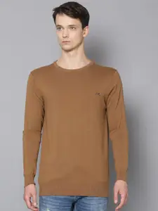 LINDBERGH Men Brown Solid Pullover Sweater