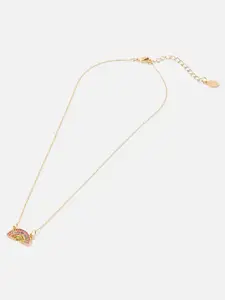 Accessorize London Gold-Plated Ditsy Pendant Necklace