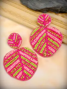 Crunchy Fashion Pink Contemporary Drop Earrings