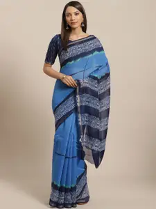 Saree mall Blue Silk Blend Sarees