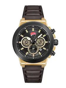 DUCATI CORSE Men Black Dial & Leather Straps Analogue Watch DTWGF2019202