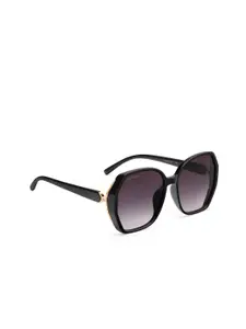 ROYAL SON Women Grey Lens & Black Oversized Sunglasses with UV Protected Lens