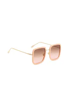 ROYAL SON Women Brown Lens & Pink Square Sunglasses with UV Protected Lens CHIWM00112-C5