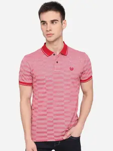 Greenfibre Men Red Polo Collar Slim Fit T-shirt