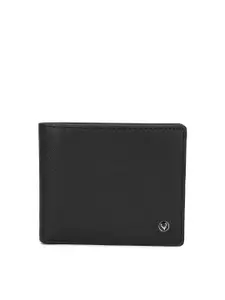 Allen Solly Men Black Solid Leather Two Fold Wallet