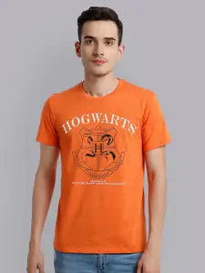 Free Authority Men Orange Harry Potter Featured T-shirt