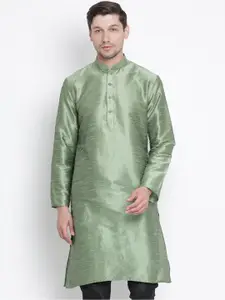 VASTRAMAY Men Green Kurta