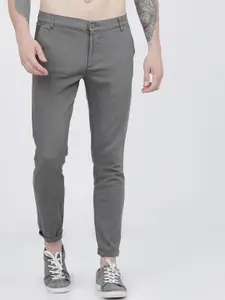 The Indian Garage Co Men Grey Slim Fit Chinos Trousers