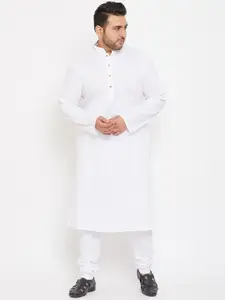 VASTRAMAY Men White Kurta with Pyjamas
