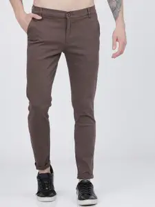 The Indian Garage Co Men Brown Slim Fit Regular Trousers Regular Trousers