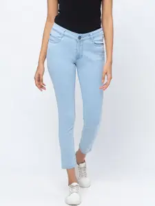 ZOLA Women Turquoise Blue Slim Fit Jeans