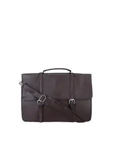 Bagsy Malone Unisex Brown Textured 15 Inch Laptop Bag