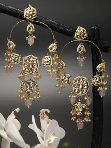 Priyaasi Gold Contemporary Drop Earrings