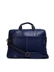 Bagsy Malone Blue Leather 15 Inch Laptop Bag