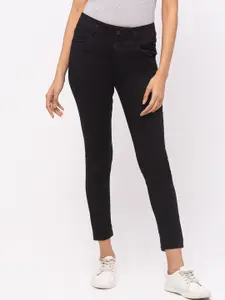 ZOLA Women Black Slim Fit Mid Rise Jeans