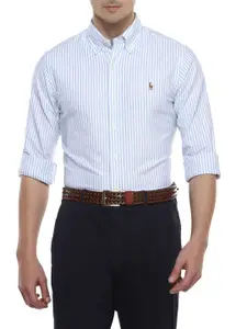 Polo Ralph Lauren Men Blue Striped Casual Shirt