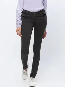 ZOLA Women Grey Slim Fit Low Distress Jeans