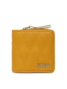 KLEIO Quilted Bifold Zip Around Wallet