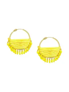 AccessHer Gold Contemporary Hoop Earrings