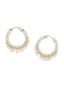 AccessHer Gold Contemporary Hoop Earrings