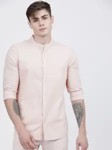 HIGHLANDER Men Pink Slim Fit Casual Shirt