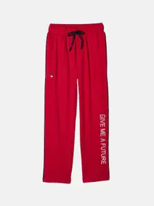 Monte Carlo Boys Red Solid Track Pants